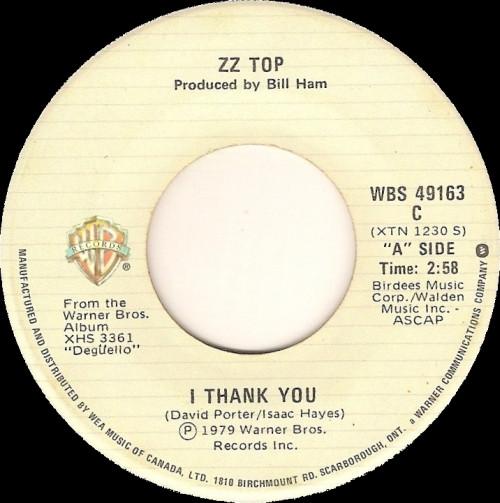 7inch Record ZZ TOP I Thank You Wrap It Up WBS49163 WARNER BROS. 1979 Canada Rock Used
7inch Record ZZ TOP I Thank You Wrap It Up WBS49163 WARNER BROS. 1979 Canada Rock Used