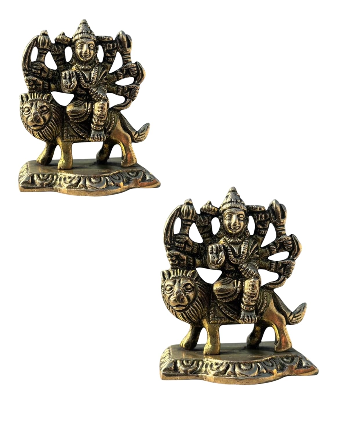 Pure Brass Durga Maa Idol, Handcrafted Hindu Goddess Sherawali Mata Statue
Pure Brass Durga Maa Idol, Handcrafted Hindu Goddess Sherawali Mata Statue