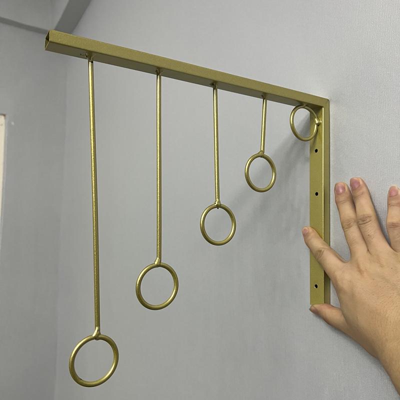 Gold Clothing Selling Store Hangers Display Rack Iron Art Shelf Wall Hook Garment Show Save Space Cloakroom Underwear Organizer
Gold Clothing Selling Store Hangers Display Rack Iron Art Shelf Wall Hook Garment Show Save Space Cloakroom Underwear Organizer