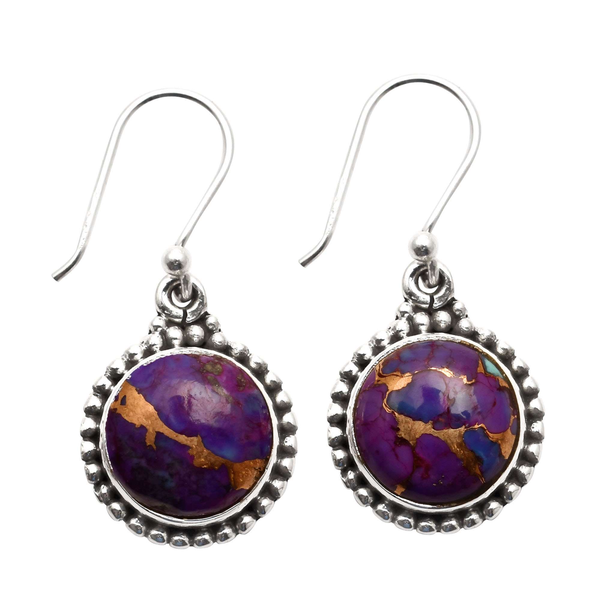 Purple Turquoise Gemstone Earrings Solid 925 Sterling Silver Handmade Earrings Jewelry Gift For Women And Girls E-3601
Purple Turquoise Gemstone Earrings Solid 925 Sterling Silver Handmade Earrings Jewelry Gift For Women And Girls E-3601