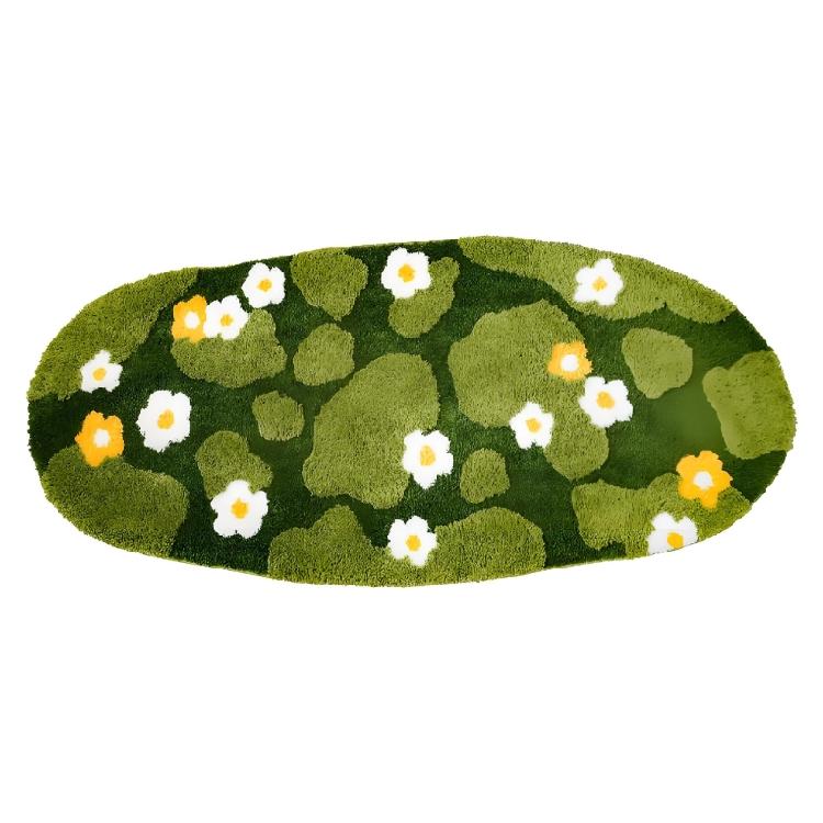 Stylish Green Flower Print Bathroom Floor Mat Craft From Easy Cleaning Polyester Materials 50cmx100cm
Stylish Green Flower Print Bathroom Floor Mat Craft From Easy Cleaning Polyester Materials 50cmx100cm