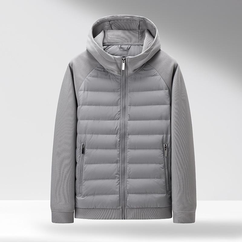 Чоловіча легка біла пухова куртка з капюшоном (90% пуху качки) – З індивідуальним логотипом, Зручна командна верхня одежда для осені/зими L сірий колір
Чоловіча легка біла пухова куртка з капюшоном (90% пуху качки) – З індивідуальним логотипом, Зручна командна верхня одежда для осені/зими L сірий колір