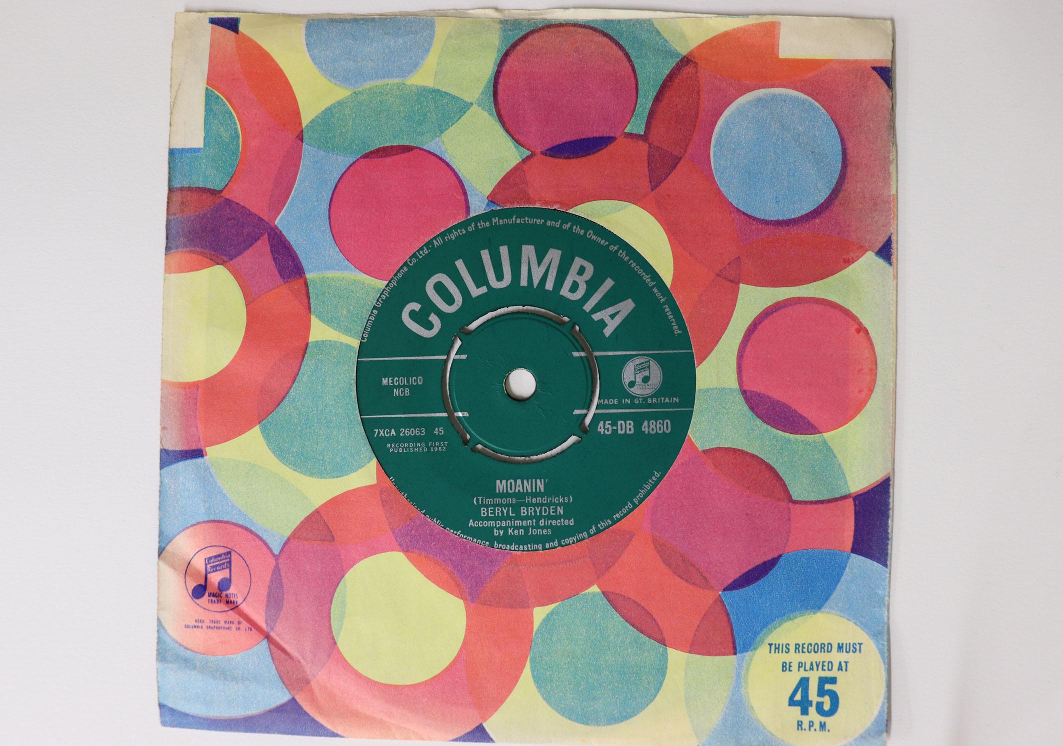 7-дюймовая пластинка БЕРИЛ БРАЙДЕН - Moanin / I m Movin On 45DB4860 COLUMBIA 1962 Великобритания Джаз Б/У
7-дюймовая пластинка БЕРИЛ БРАЙДЕН - Moanin / I m Movin On 45DB4860 COLUMBIA 1962 Великобритания Джаз Б/У