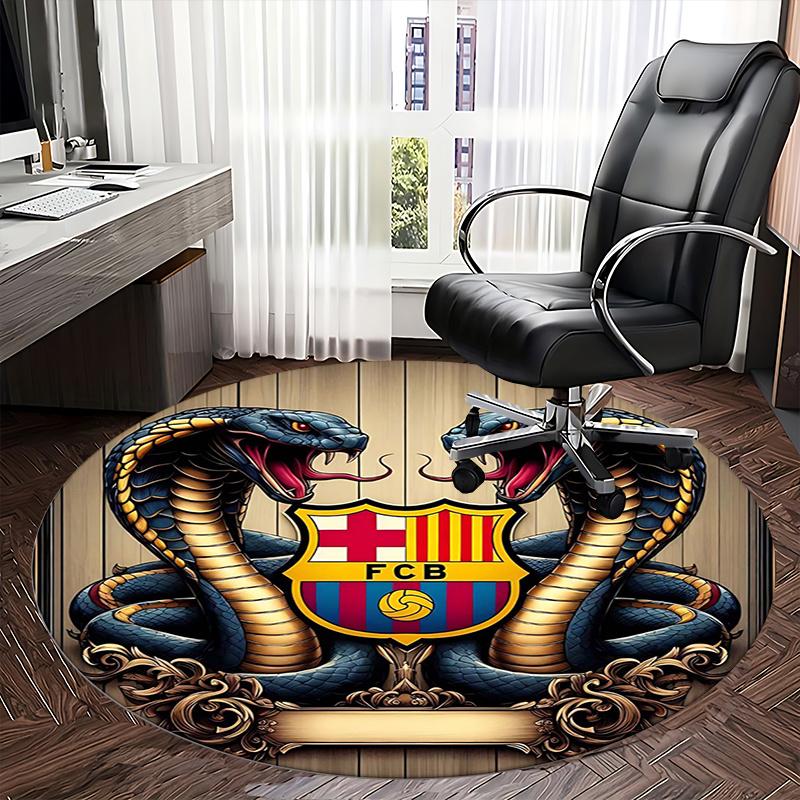 FCB Snake Crest,Barcelona Crest with Snakes Chair mat Round Rug Office carpet, Machine Washable, Non slip, Suitable for Living Rooms, Bedrooms 120cm
FCB Snake Crest,Barcelona Crest with Snakes Chair mat Round Rug Office carpet, Machine Washable, Non slip, Suitable for Living Rooms, Bedrooms 120cm