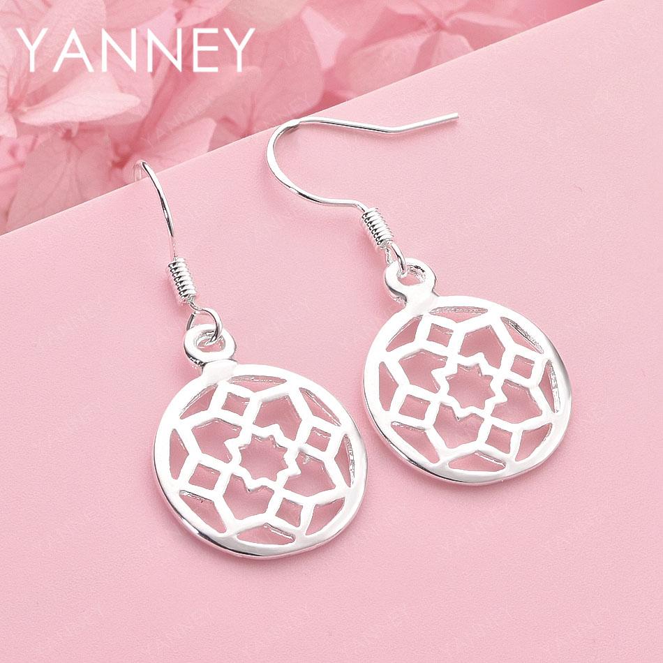 925 Sterling Silver Exquisite Floral Openwork Pendant Earrings, Fashionable Wedding Gift for Women, Jewelry
925 Sterling Silver Exquisite Floral Openwork Pendant Earrings, Fashionable Wedding Gift for Women, Jewelry