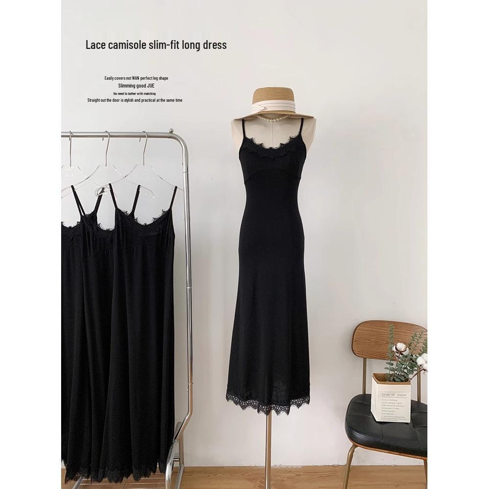 Women s Slimming Black Lace Camisole Bodycon Dress - Sleeveless Summer Style for Socialite Mature Women M (suggested 90-100 jin)
Women s Slimming Black Lace Camisole Bodycon Dress - Sleeveless Summer Style for Socialite Mature Women M (suggested 90-100 jin)