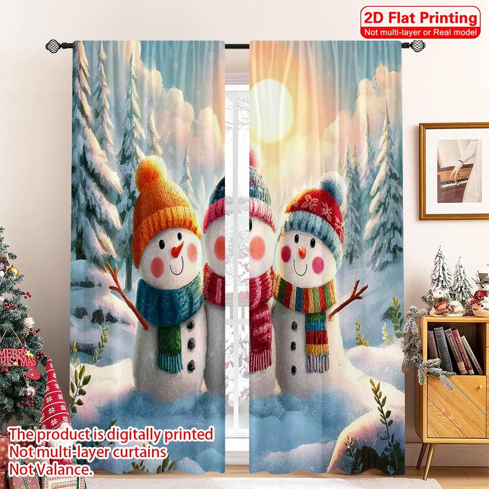 2pcs 2D flat printing Christmas Scene Curtain Charming Snowmen Versatile Durable Polyester Without Electricity Spring Party & 100*130 Grommet Top 1pcs
2pcs 2D flat printing Christmas Scene Curtain Charming Snowmen Versatile Durable Polyester Without Electricity Spring Party & 100*130 Grommet Top 1pcs