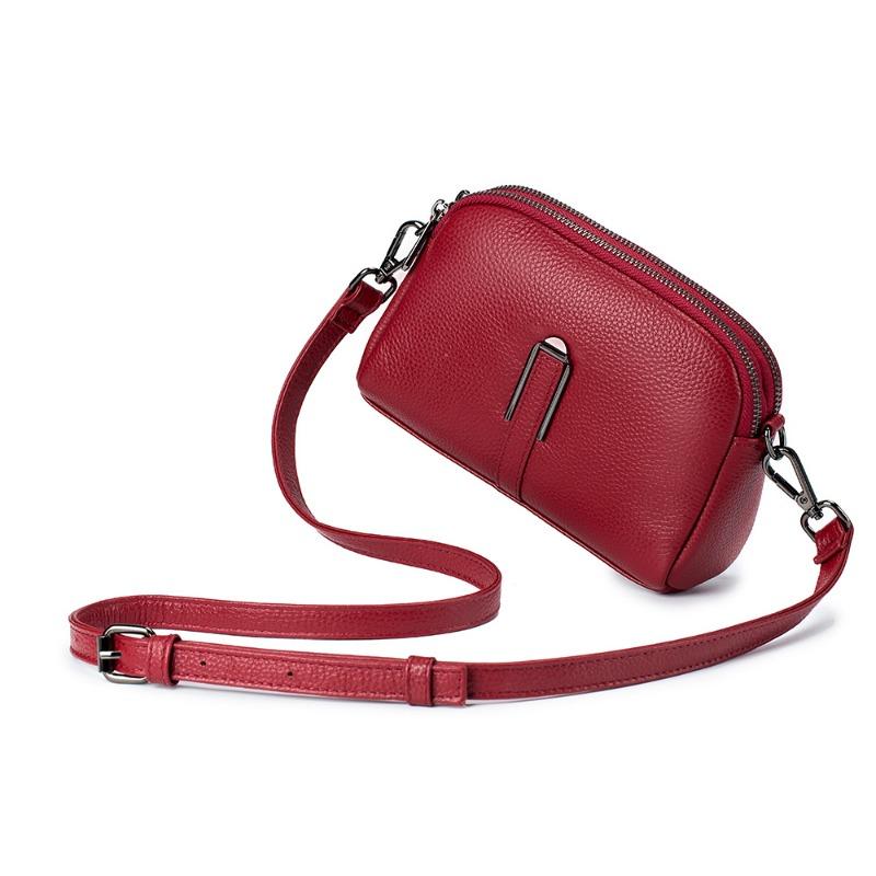 Leather new trendy shoulder bag mobile phone bag casual double zipper messenger bag first layer cowhide small square bag large capacity
Leather new trendy shoulder bag mobile phone bag casual double zipper messenger bag first layer cowhide small square bag large capacity