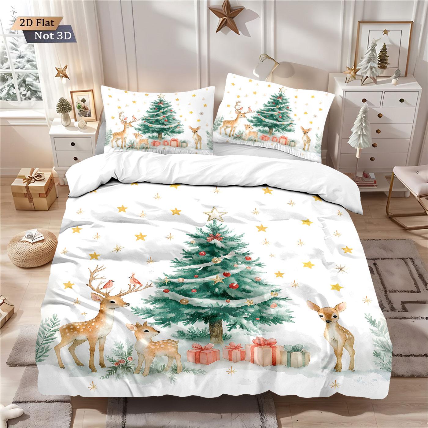 3pcs Merry Christmas Cute Deer Printed Core Free Down Duvet Cover Multi Sized Bedroom Holiday Bed Decor Machine Washable 135x200cm-EU-Single&set
3pcs Merry Christmas Cute Deer Printed Core Free Down Duvet Cover Multi Sized Bedroom Holiday Bed Decor Machine Washable 135x200cm-EU-Single&set