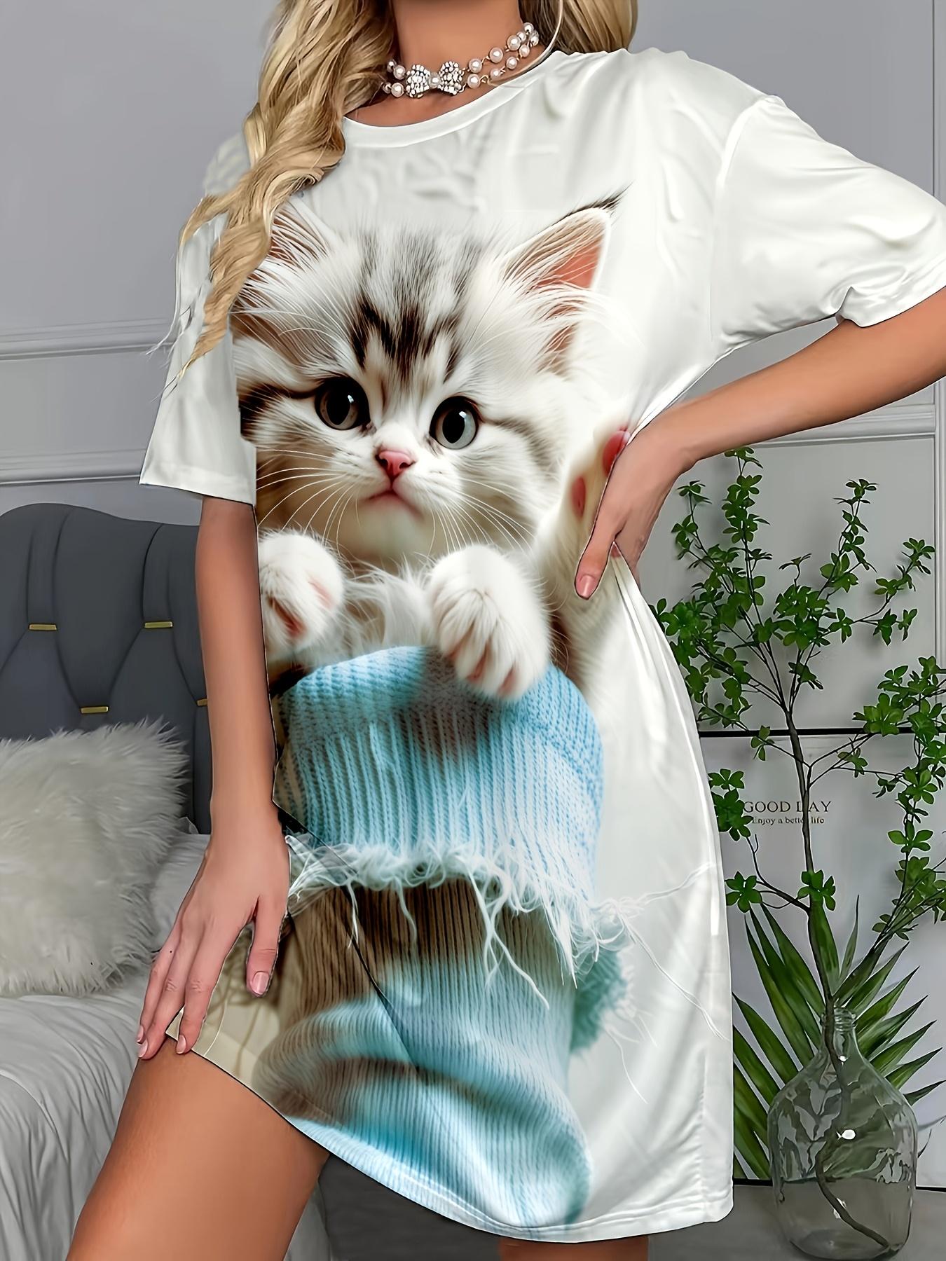 Women s Cute Cat Print Casual Sleep Dress 2XL дубильна кора
Women s Cute Cat Print Casual Sleep Dress 2XL дубильна кора