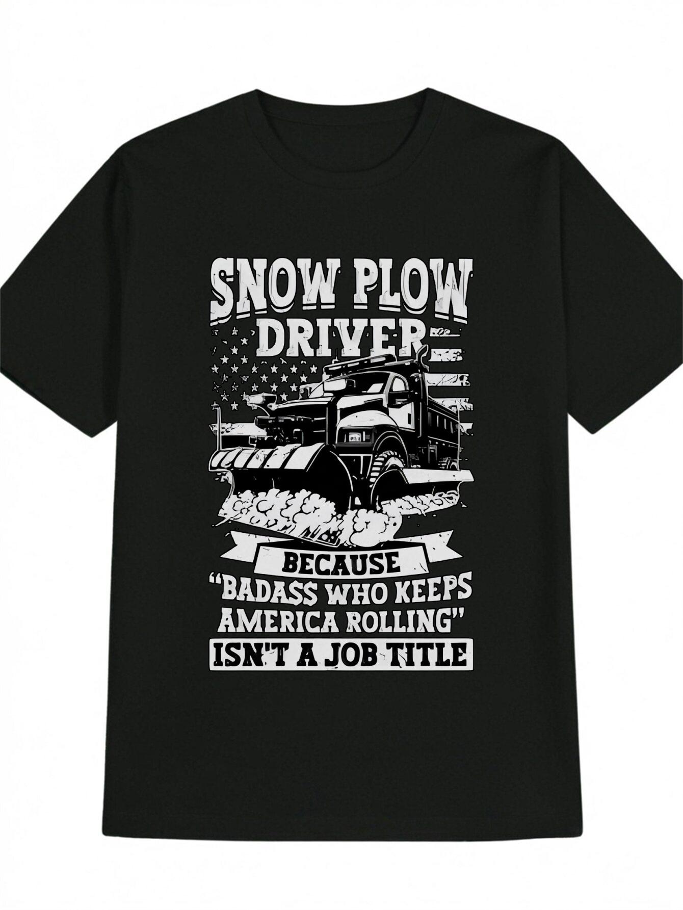 Casual Graphic T-shirt - Snow Plow Driver American Flag Print with Bold Keep America Rolling Slogan XL
Casual Graphic T-shirt - Snow Plow Driver American Flag Print with Bold Keep America Rolling Slogan XL