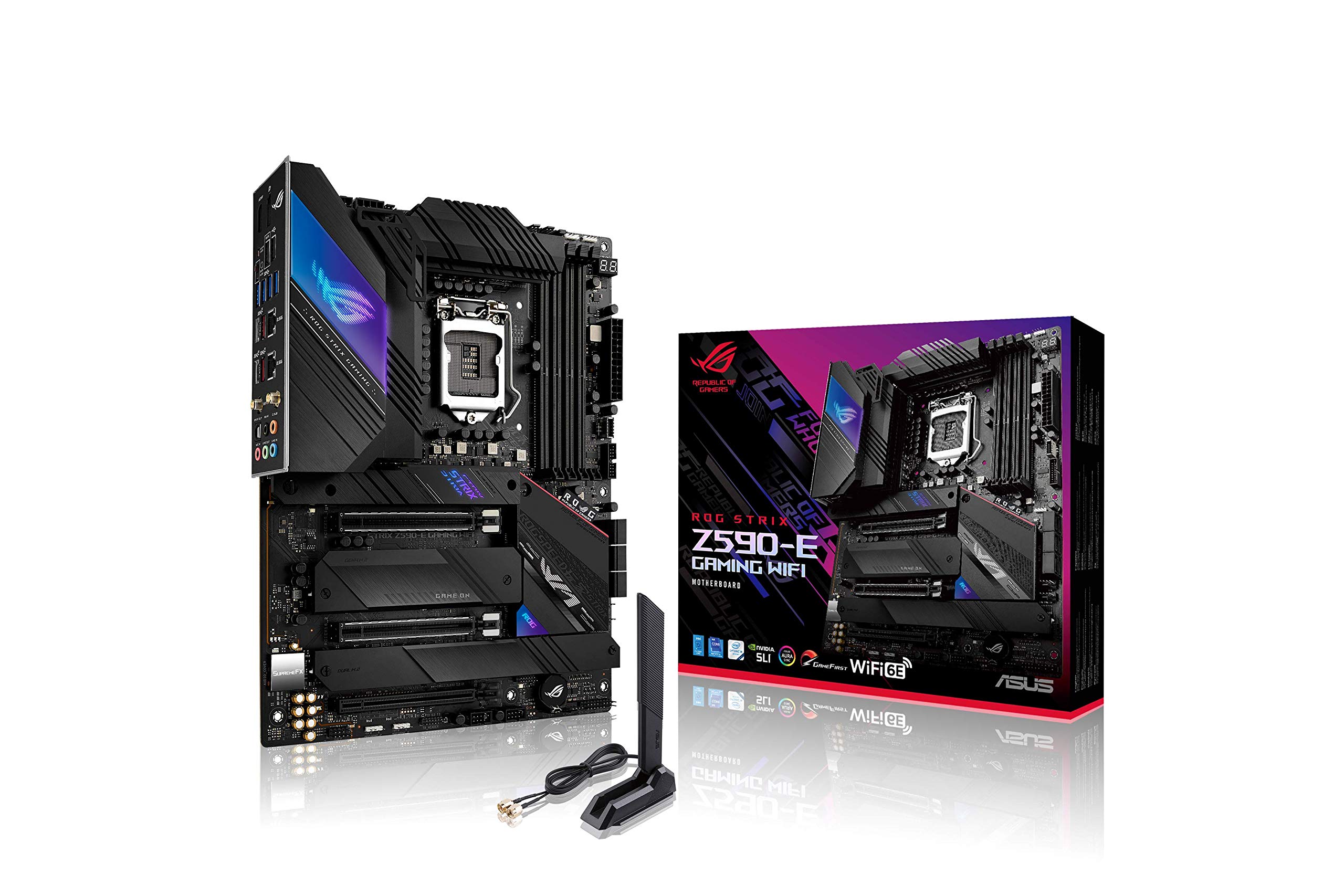 ASUS INTEL generation CPU compatible Z590 chipset ATX motherboard ROG STRIX GAMING WIFI authorized distributor 10th/11th (LGA1200) Z590-E [Domestic
ASUS INTEL generation CPU compatible Z590 chipset ATX motherboard ROG STRIX GAMING WIFI authorized distributor 10th/11th (LGA1200) Z590-E [Domestic
