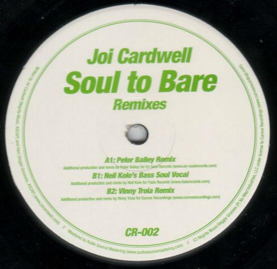 12inch Record JOI CARDWELL - Soul To Bare (Remixes) CR002 Curvve Recordin 2004 US Dance & Electronica Used
12inch Record JOI CARDWELL - Soul To Bare (Remixes) CR002 Curvve Recordin 2004 US Dance & Electronica Used