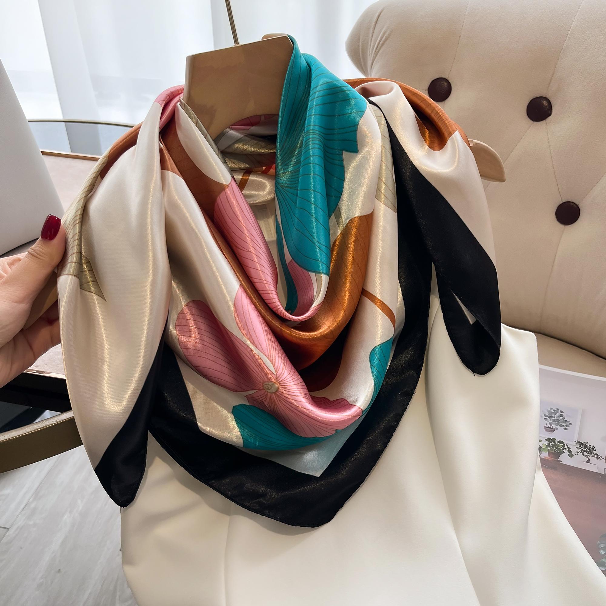 Luxury Silk Head Scarf Women Summer Foulard Satin Square Head Hijab Scarfs For Ladies Shawls 90*90 Silk Scarf Muslim Hijab
Luxury Silk Head Scarf Women Summer Foulard Satin Square Head Hijab Scarfs For Ladies Shawls 90*90 Silk Scarf Muslim Hijab