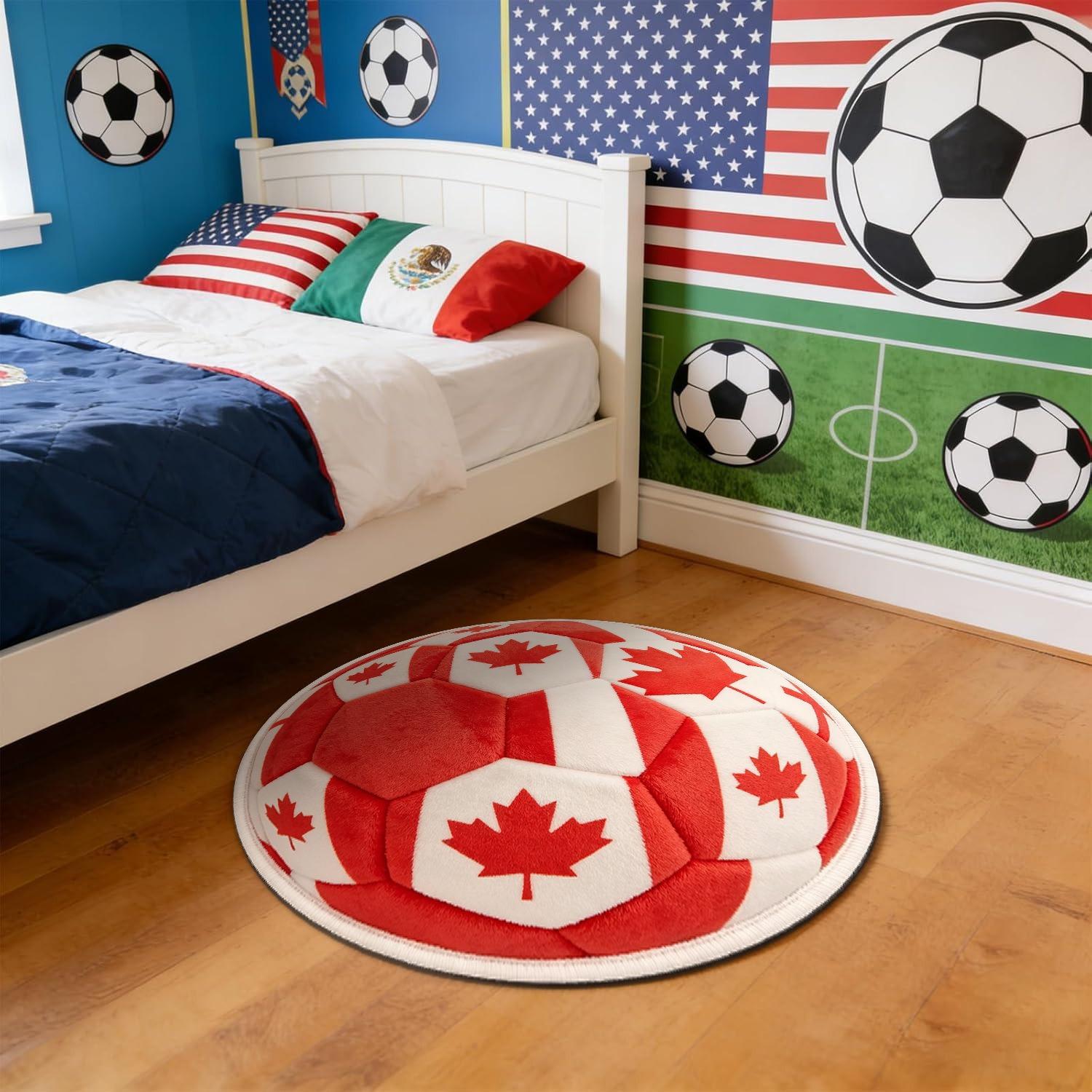 American World Cup Football Imitation Cashmere Floor Mat Bedroom Cool Bedside Blanket Easy To Take Care of Leisure Area Seat Cushion diameter 40cm (crystal velvet)
American World Cup Football Imitation Cashmere Floor Mat Bedroom Cool Bedside Blanket Easy To Take Care of Leisure Area Seat Cushion diameter 40cm (crystal velvet)