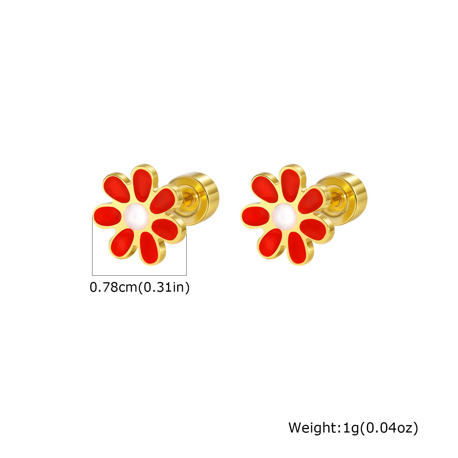 Colorful Flower Stud Earrings for Women Girls Stainless Steel Enamel Daisy Small Earrings Waterproof Trendy Jewelry Gifts червоний
Colorful Flower Stud Earrings for Women Girls Stainless Steel Enamel Daisy Small Earrings Waterproof Trendy Jewelry Gifts червоний