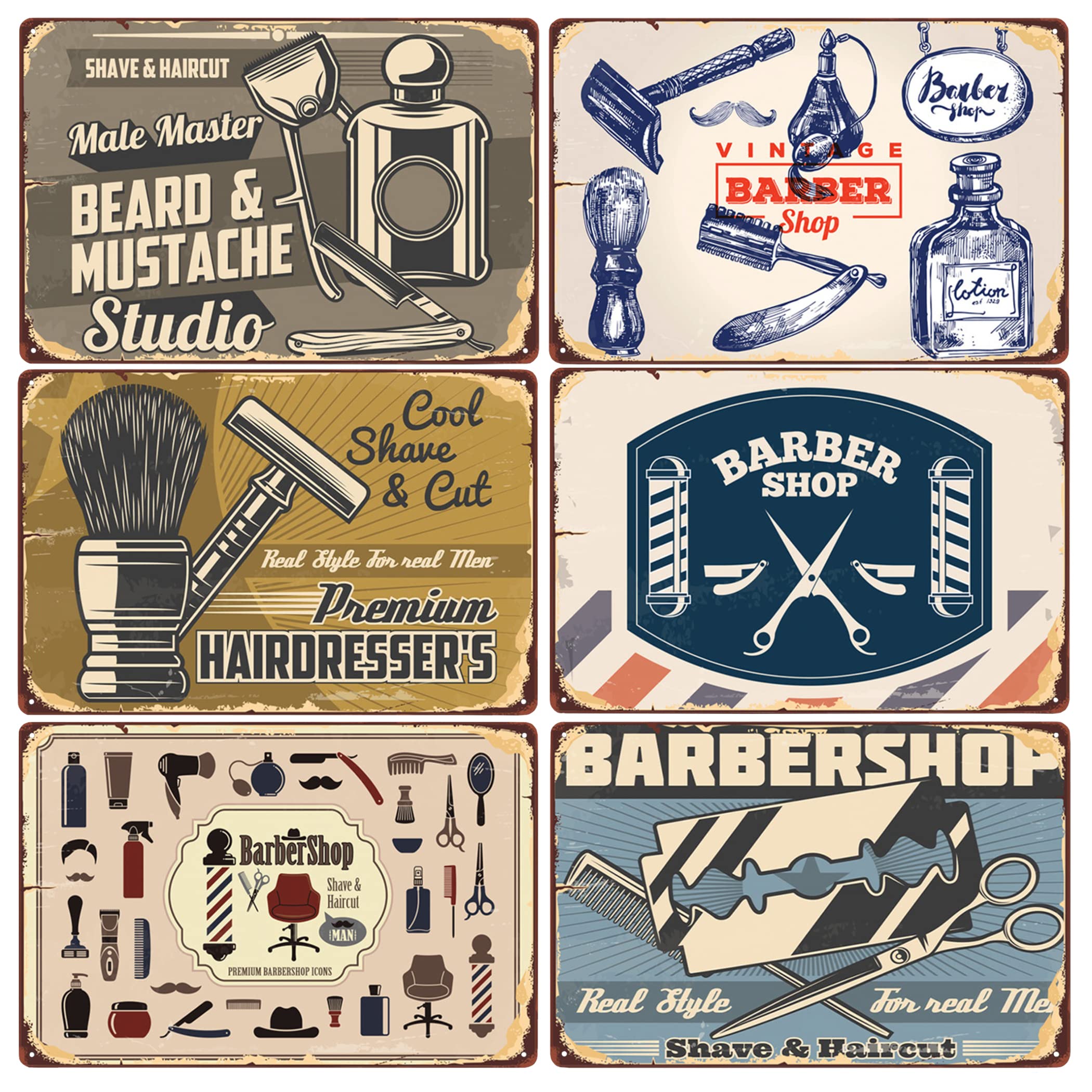 Felimoa Tin Sign American Retro Set of 6 20x30cm Interior Wall Decor Hair Salon Barber Shop
Felimoa Tin Sign American Retro Set of 6 20x30cm Interior Wall Decor Hair Salon Barber Shop