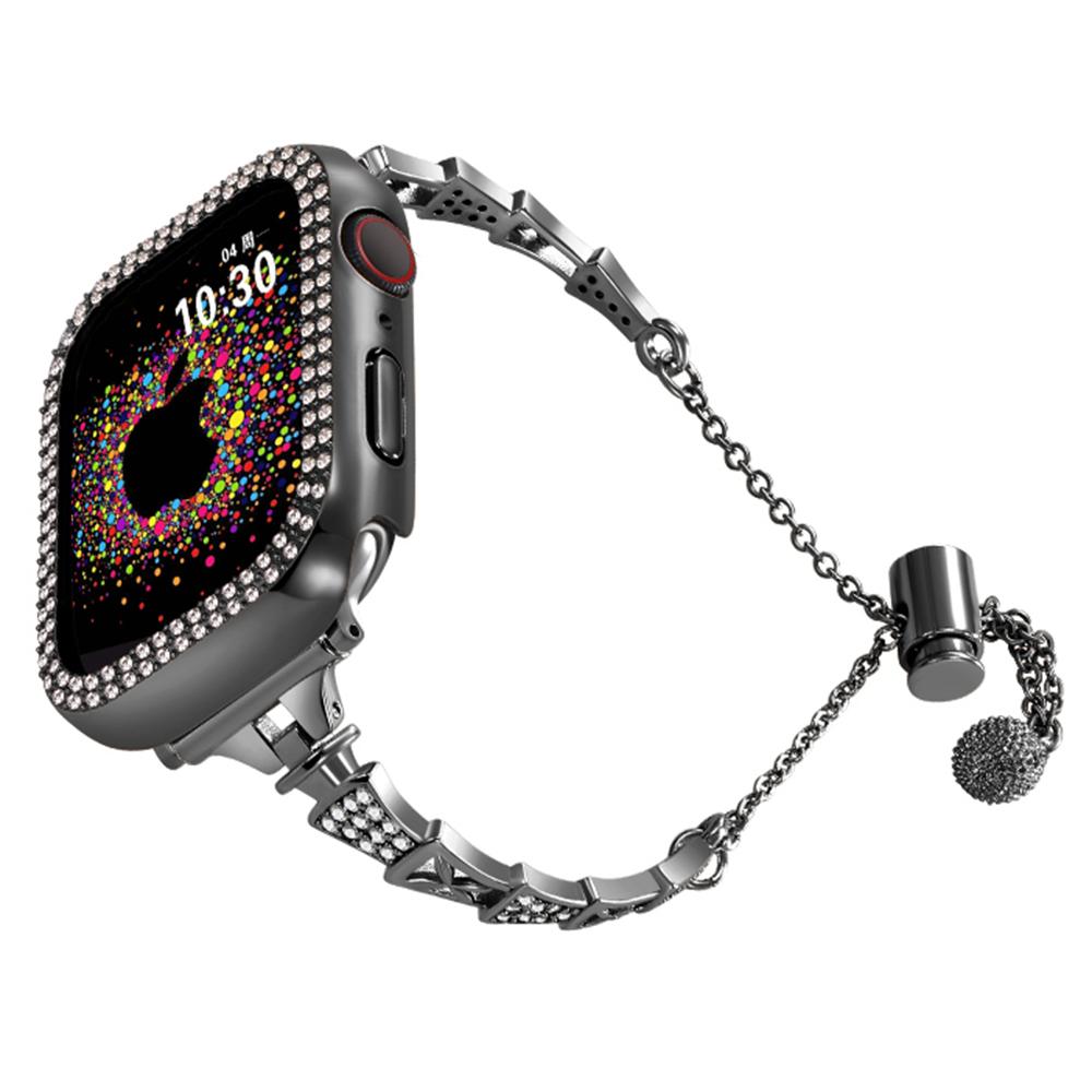 Tower Design Watch Strap for Apple Watch Series 10 42mm/9 8 7 41mm/6 5 4 SE (2022) SE (2023) SE 40mm/3 2 1 38mm Rhinestone Decor Copper Bracelet Silver
Tower Design Watch Strap for Apple Watch Series 10 42mm/9 8 7 41mm/6 5 4 SE (2022) SE (2023) SE 40mm/3 2 1 38mm Rhinestone Decor Copper Bracelet Silver