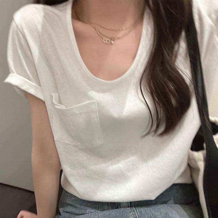 5079 #No Snowflake Cotton 165g Short Sleeve T-Shirt Women s Summer Loose Front Shoulder Bottom Shirt Top XL
5079 #No Snowflake Cotton 165g Short Sleeve T-Shirt Women s Summer Loose Front Shoulder Bottom Shirt Top XL