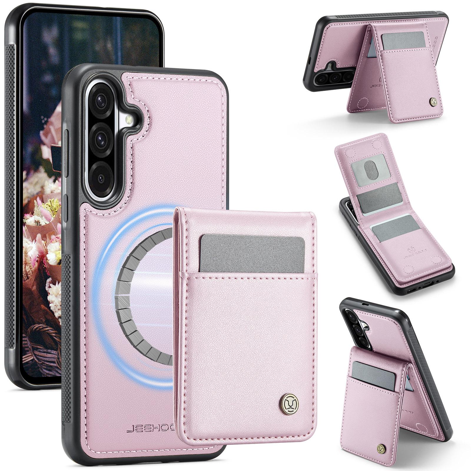 For Samsung Galaxy A36 5G Leather Back Cover Compatible with MagSafe JEEHOOD J06 Phone Case with Card Bag RFID Blocking Pink
For Samsung Galaxy A36 5G Leather Back Cover Compatible with MagSafe JEEHOOD J06 Phone Case with Card Bag RFID Blocking Pink