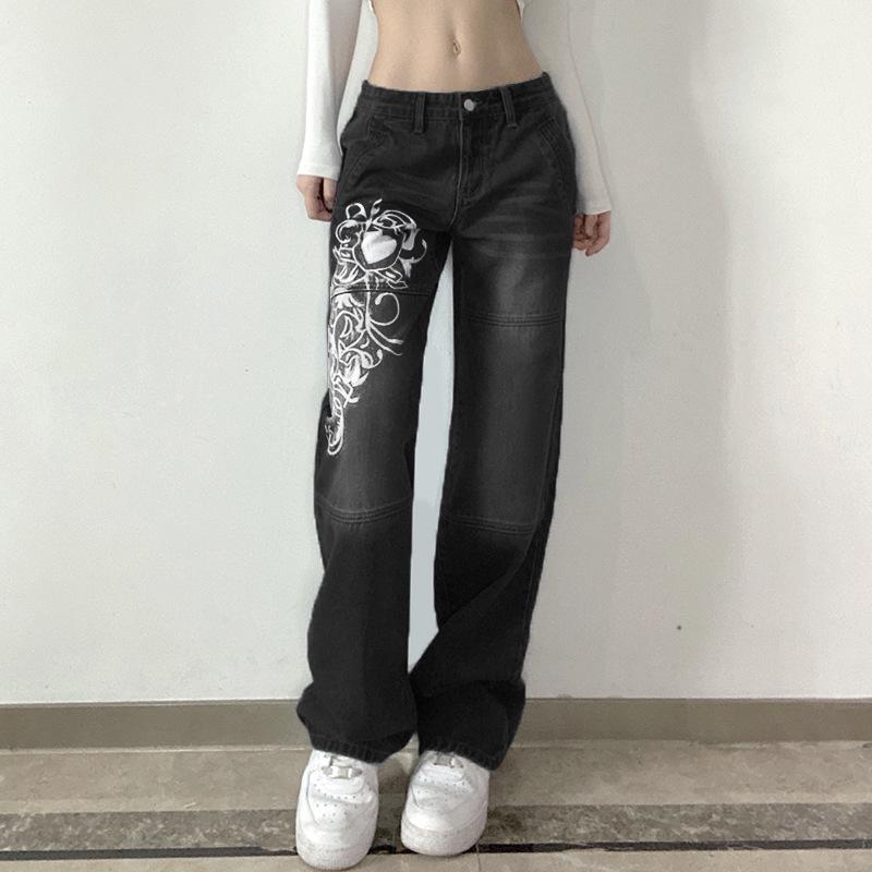 Trendy 2022 European & American Wide-Leg Printed Women s Jeans M чорний
Trendy 2022 European & American Wide-Leg Printed Women s Jeans M чорний