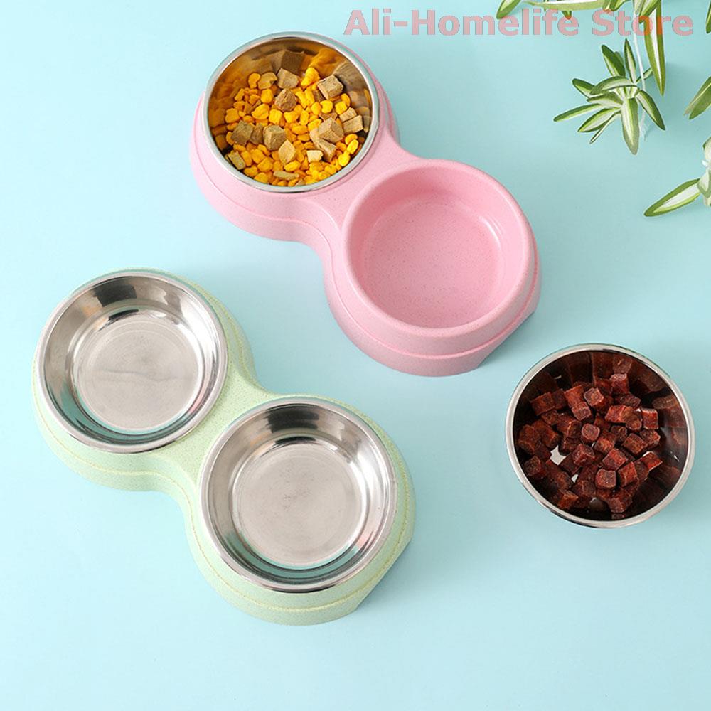 Double Dog Bowl Stainless Steel Drinking Water Pet Food Feeder Bowls Plastic Dish Cat Puppy Kitten Feeding Supplies
Double Dog Bowl Stainless Steel Drinking Water Pet Food Feeder Bowls Plastic Dish Cat Puppy Kitten Feeding Supplies