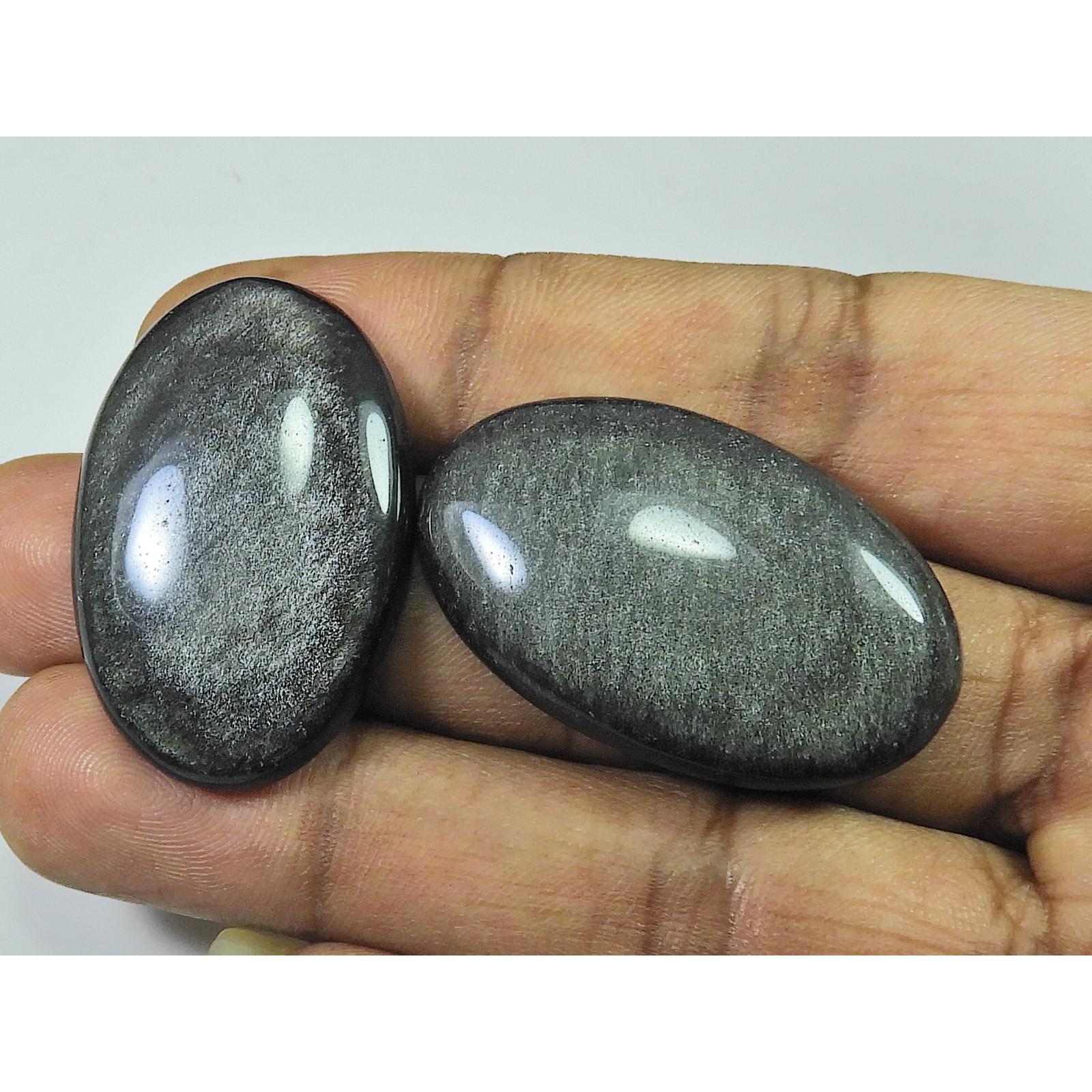 36-38MM AAA Серебряный Обсидиан Овальный Камень 2 Шт. Кабошон Россыпью Драгоценный Камень 78Cts. СК-4105
36-38MM AAA Серебряный Обсидиан Овальный Камень 2 Шт. Кабошон Россыпью Драгоценный Камень 78Cts. СК-4105