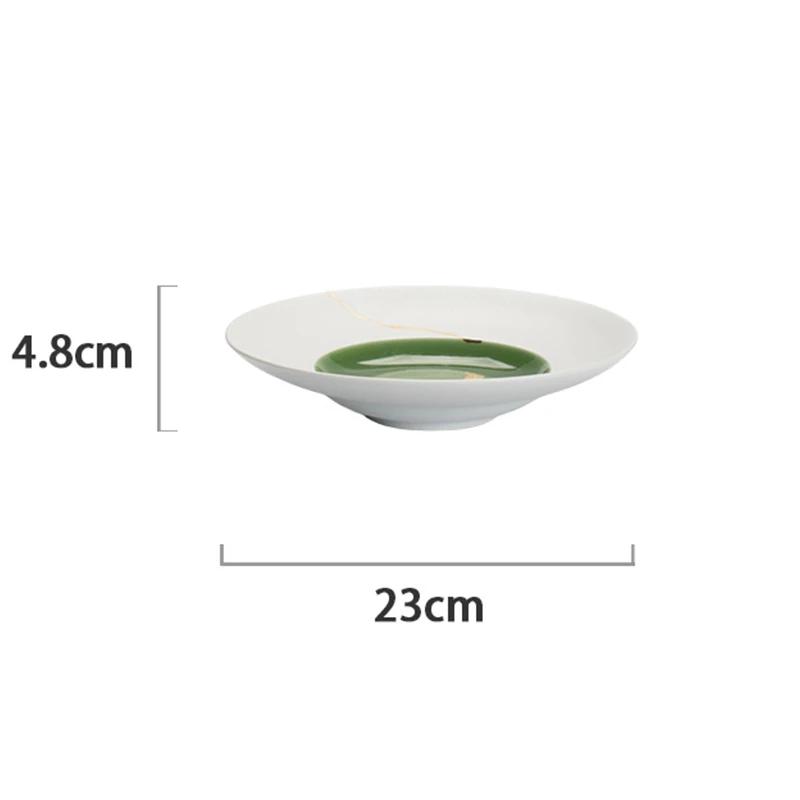 Легкая роскошная керамическая тарелка высокого класса для ресторана, салата, десерта, изысканные обеденные тарелки, бытовая посуда в стиле ретро в китайском стиле
Легкая роскошная керамическая тарелка высокого класса для ресторана, салата, десерта, изысканные обеденные тарелки, бытовая посуда в стиле ретро в китайском стиле