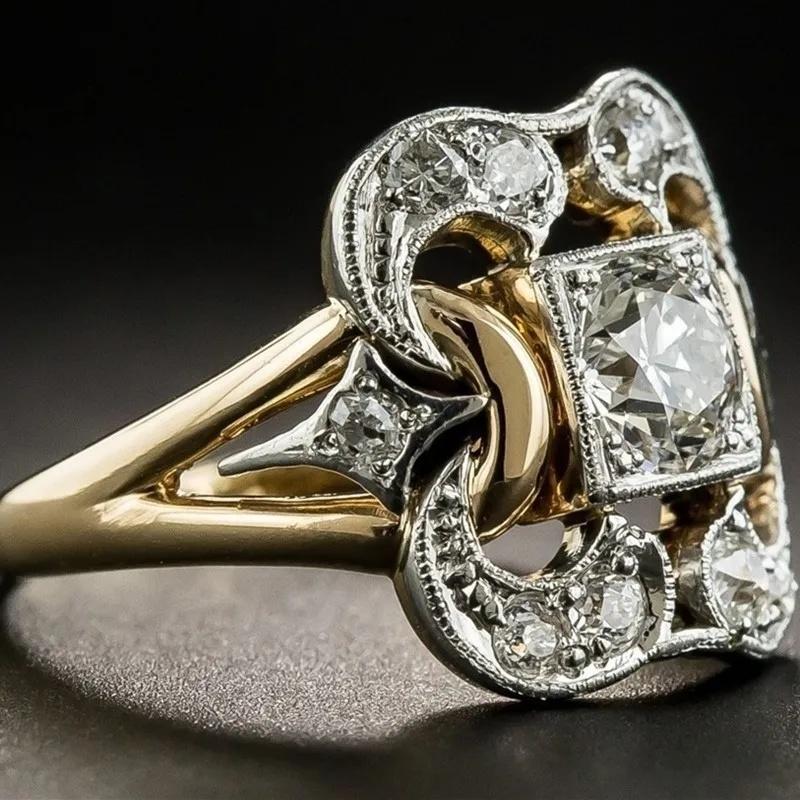 Huitan Brilliant Novel Two-tone Rings for Women Noble Opulent Bright Finger Accessory for Party Graceful Stylish Wedding Zircon 6
Huitan Brilliant Novel Two-tone Rings for Women Noble Opulent Bright Finger Accessory for Party Graceful Stylish Wedding Zircon 6