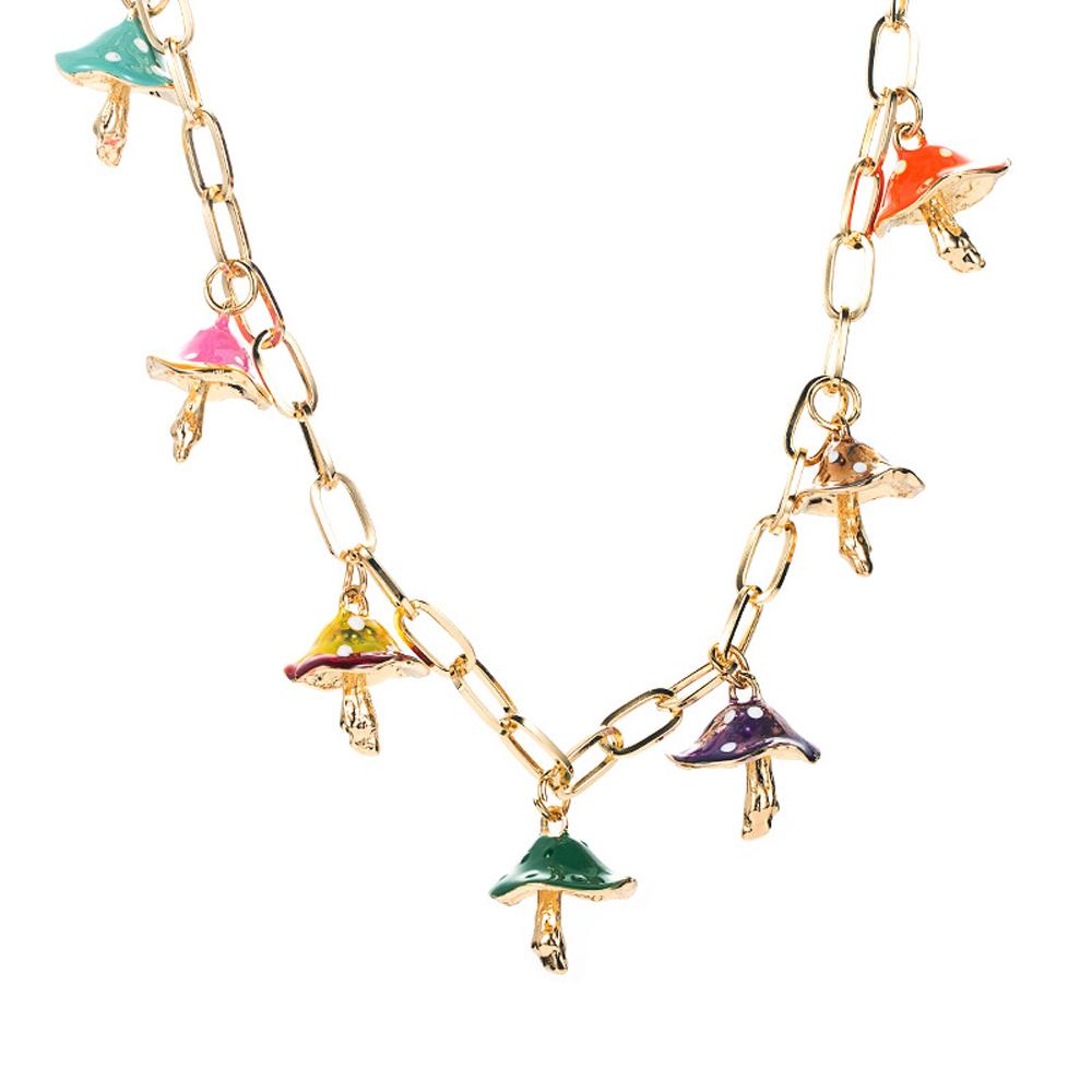 Fashion Cute Mushroom Pendant Necklace for Women Colorful Drip Oil Choker Chain Jewelry Accessories
Fashion Cute Mushroom Pendant Necklace for Women Colorful Drip Oil Choker Chain Jewelry Accessories