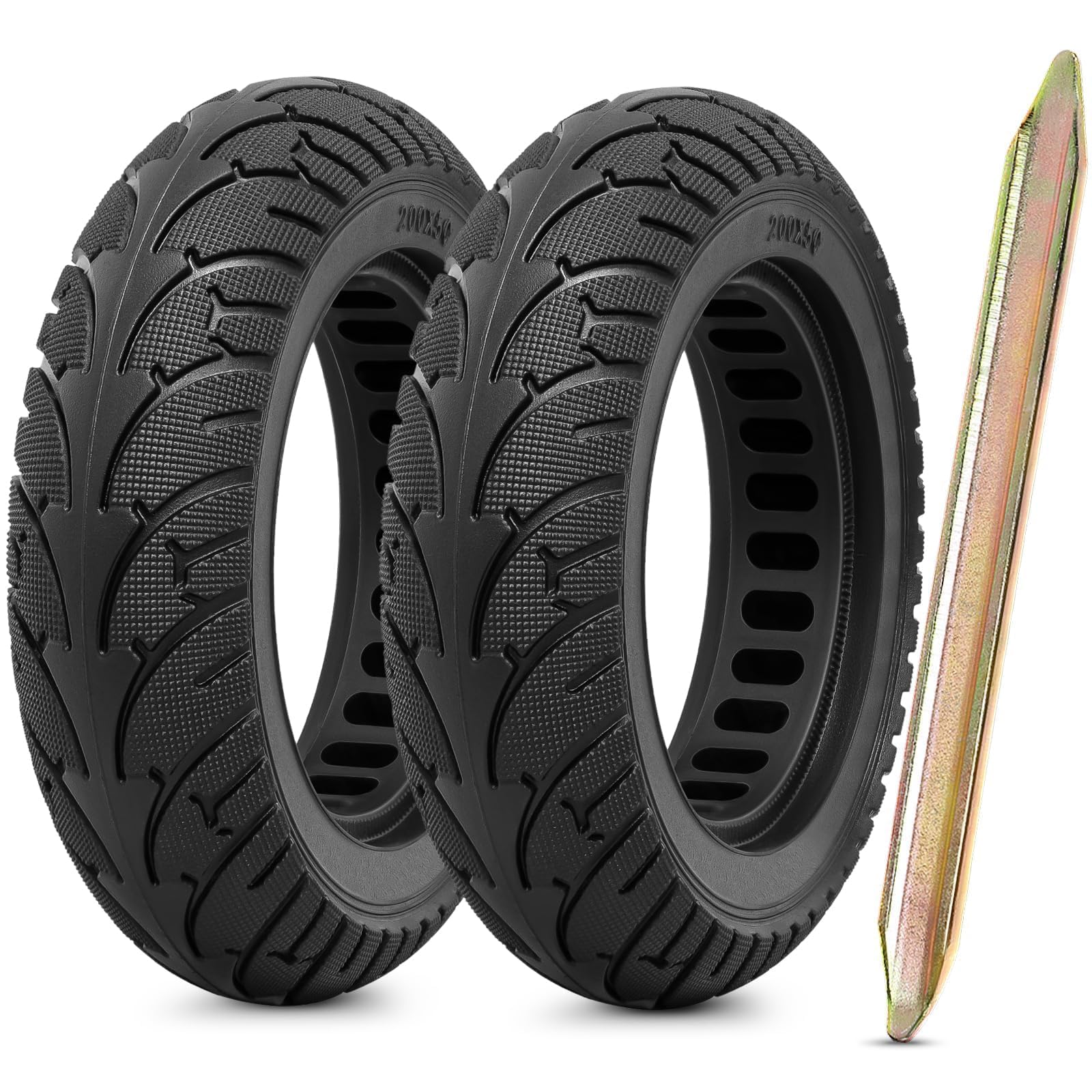 PaoWin 200x50 Solid Tires, 200x50 Scooter Tires, Compatible with 200x50 Electric Kick Scooters, PWT005
PaoWin 200x50 Solid Tires, 200x50 Scooter Tires, Compatible with 200x50 Electric Kick Scooters, PWT005