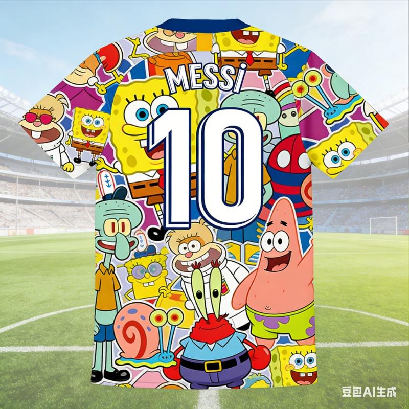 Messi #10 AI-generated SpongeBob SquarePants Soccer Jersey 2026 Men s Quick-drying Breathable Kids Short Sleeve Football Fan Tee S
Messi #10 AI-generated SpongeBob SquarePants Soccer Jersey 2026 Men s Quick-drying Breathable Kids Short Sleeve Football Fan Tee S