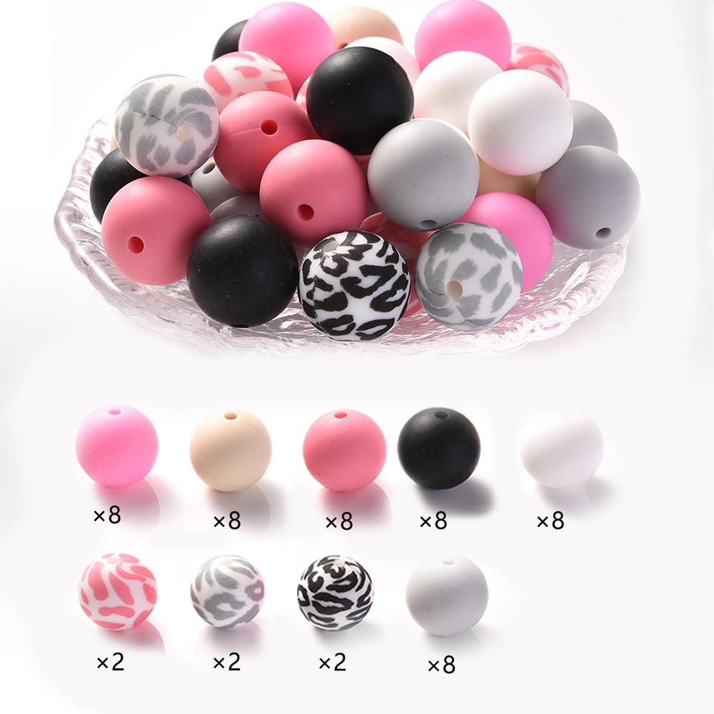 New Baby Teether Mixed Round Silicone Beads Set Food Grade for Baby Making DIY Nursing Teether Necklace Pacifier Chain Accessory
New Baby Teether Mixed Round Silicone Beads Set Food Grade for Baby Making DIY Nursing Teether Necklace Pacifier Chain Accessory