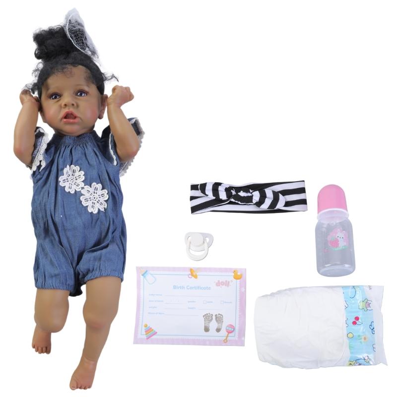 23 Младенец для кук Реборн Реалистичная девочка-малыш для кук Тяжелое тело Живая игрушка для с Открытыми глазами Черная Кожа 1
23 Младенец для кук Реборн Реалистичная девочка-малыш для кук Тяжелое тело Живая игрушка для с Открытыми глазами Черная Кожа 1