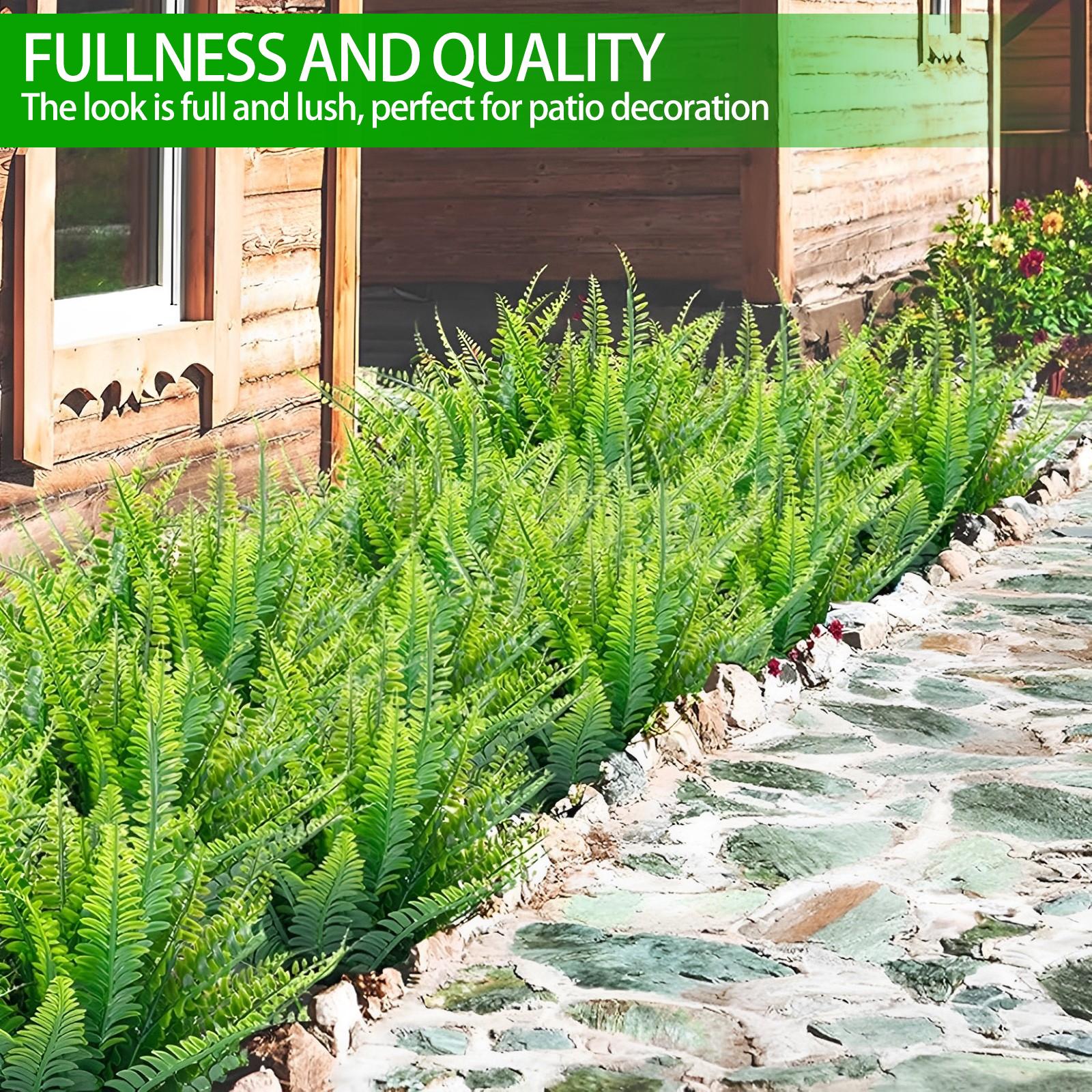 2 Pcs Artificial Ferns for Outdoors UV Resistant Lifelike Artificial Boston Fern Plastic Fake Boston Fern Environmentally
2 Pcs Artificial Ferns for Outdoors UV Resistant Lifelike Artificial Boston Fern Plastic Fake Boston Fern Environmentally
