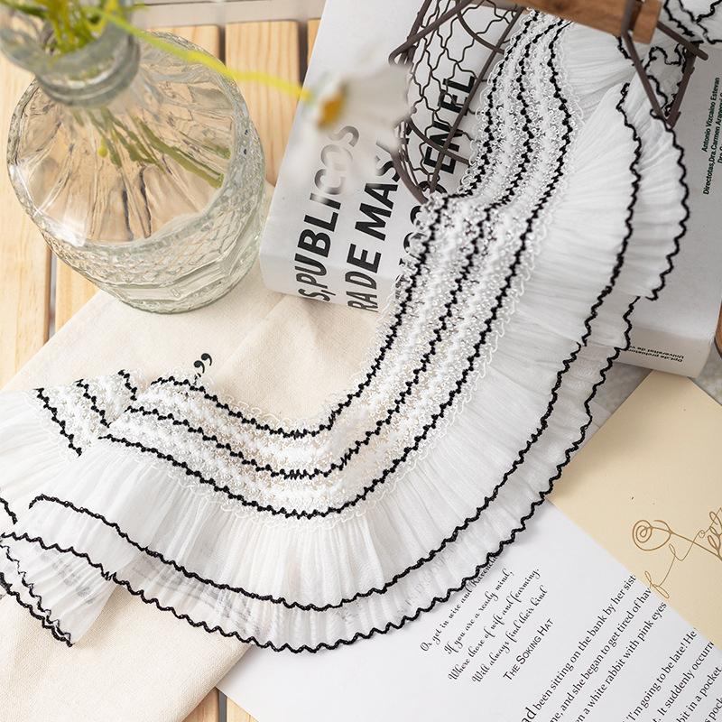 5yards Double Layers 3D Pleated Chiffon Lace Collar Cuffs Elastic Ruffle Trim DIY Dress Decorative Hairband Sewing Supplies 5yard
5yards Double Layers 3D Pleated Chiffon Lace Collar Cuffs Elastic Ruffle Trim DIY Dress Decorative Hairband Sewing Supplies 5yard