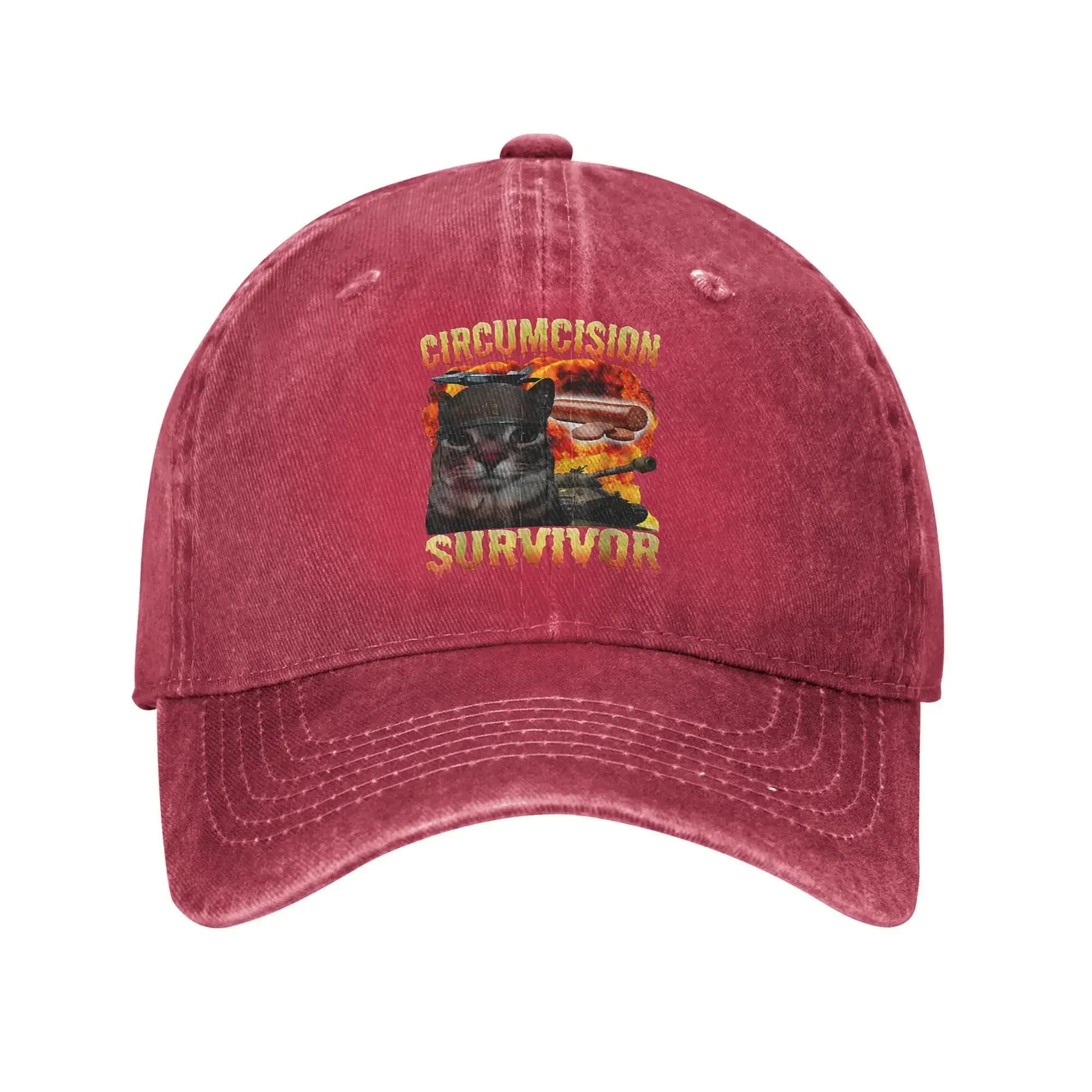 Circumcision Survivor Funny Cat Meme Baseball Cap Sun Hunting Camping Adjustable Washed Trucker Hat Unisex Women Baseball Caps One Size
Circumcision Survivor Funny Cat Meme Baseball Cap Sun Hunting Camping Adjustable Washed Trucker Hat Unisex Women Baseball Caps One Size