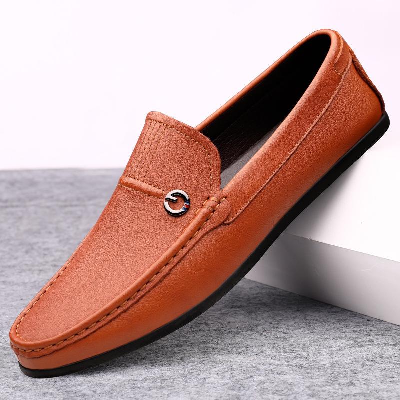 Business casual leather shoes men s autumn new first-layer cowhide British fashion one-pedal leather shoes 44 тёмно-рыжий
Business casual leather shoes men s autumn new first-layer cowhide British fashion one-pedal leather shoes 44 тёмно-рыжий