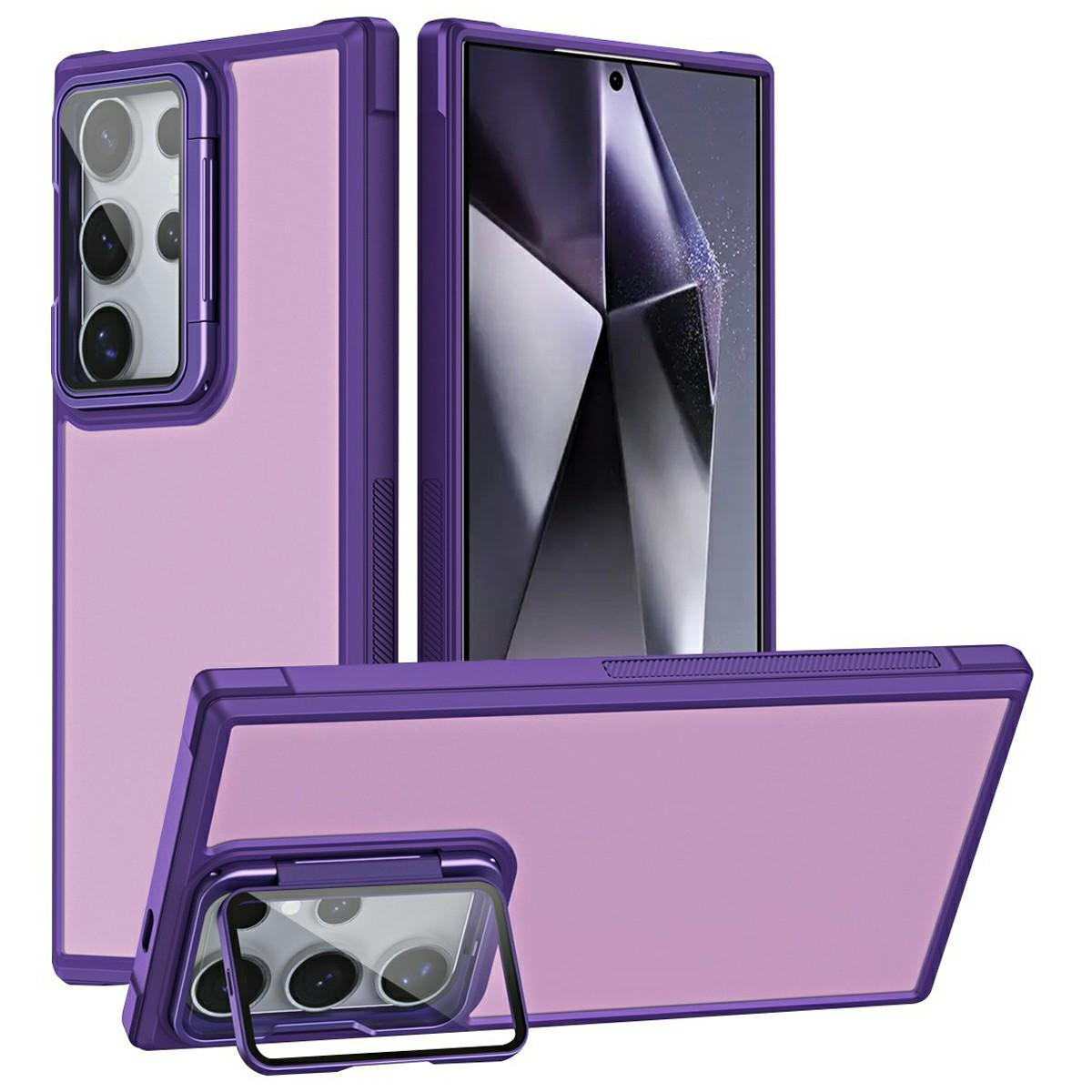 For Samsung Galaxy S25 Ultra Case with Lens Cover Kickstand Skin-Touch PC+TPU Phone Protector Purple
For Samsung Galaxy S25 Ultra Case with Lens Cover Kickstand Skin-Touch PC+TPU Phone Protector Purple
