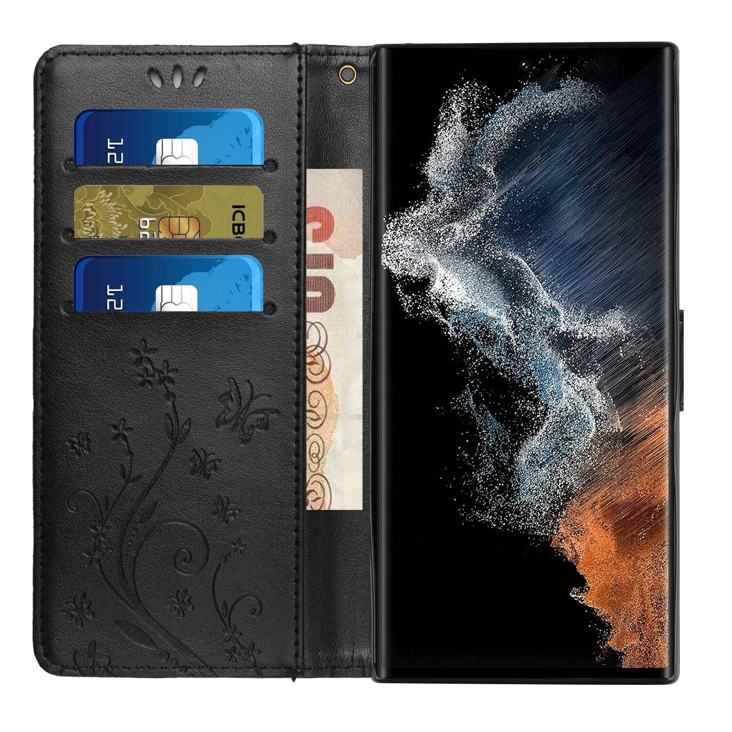For Samsung Galaxy S23 Ultra Imprinting Flower Butterflies Stand Wallet Case Anti-scratch PU Leather Folio Flip Case Gold
For Samsung Galaxy S23 Ultra Imprinting Flower Butterflies Stand Wallet Case Anti-scratch PU Leather Folio Flip Case Gold