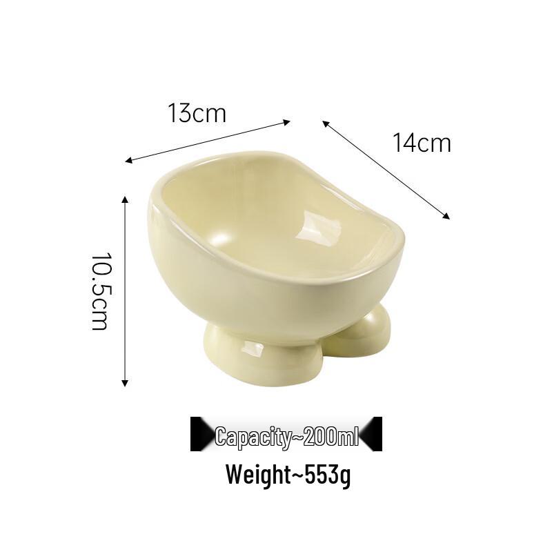 High-Foot Ceramic Cat Bowl with Neck Protection
High-Foot Ceramic Cat Bowl with Neck Protection