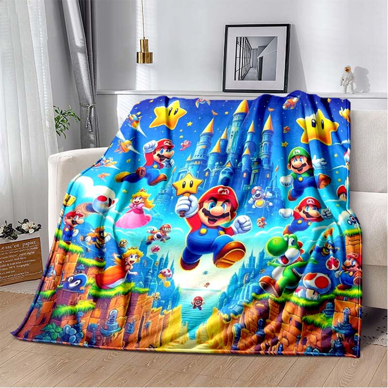 This 1PC Mario Bros. cartoon flannel blanket is soft and warm, suitable for bedrooms, living rooms, beds, travel, camping, and 9 75x90cm
This 1PC Mario Bros. cartoon flannel blanket is soft and warm, suitable for bedrooms, living rooms, beds, travel, camping, and 9 75x90cm