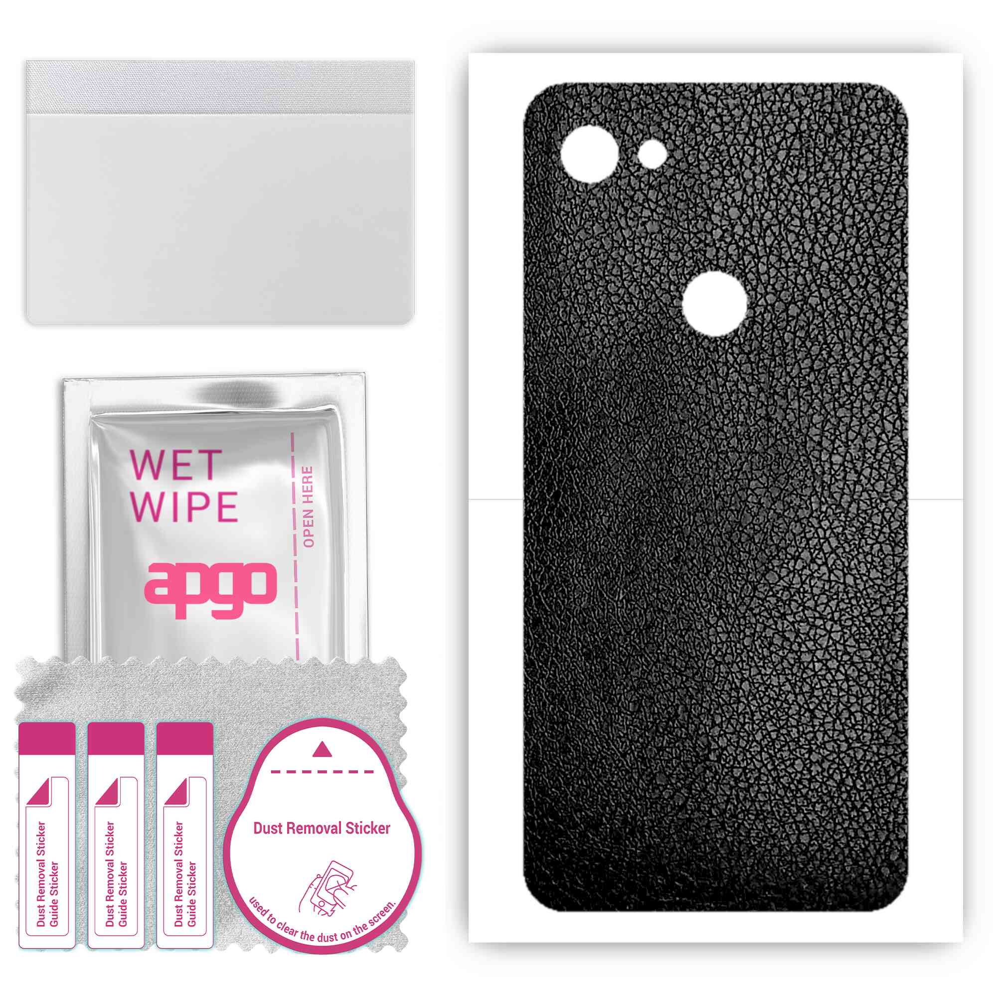 Apgo Protective Skin Sticker for the back compatible with Google Pixel 3a XL, Wrap Film, Foil, Vinyl - Pattern Black Leather
Apgo Protective Skin Sticker for the back compatible with Google Pixel 3a XL, Wrap Film, Foil, Vinyl - Pattern Black Leather