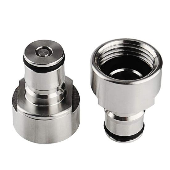 2Pcs Stainless Steel 45785 NPT Thread Ball Lock Keg Coupler Adapter Conversion
2Pcs Stainless Steel 45785 NPT Thread Ball Lock Keg Coupler Adapter Conversion