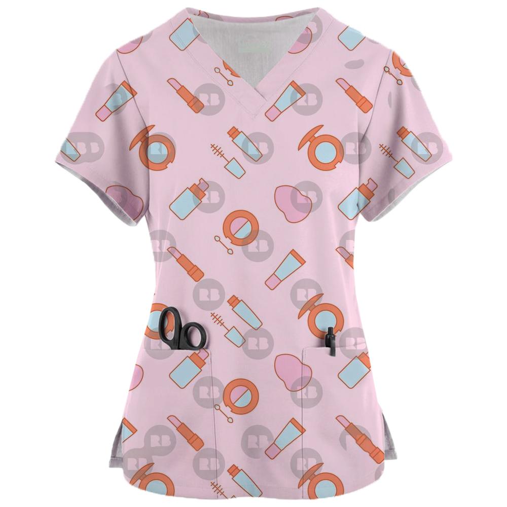 Print Scrubs Top Women with Pockets V-Neck Scrub Uniforms Pet Grooming Nurse Spa Caring Shirt Uniformes De Enfermería Para Mujer 5XL
Print Scrubs Top Women with Pockets V-Neck Scrub Uniforms Pet Grooming Nurse Spa Caring Shirt Uniformes De Enfermería Para Mujer 5XL