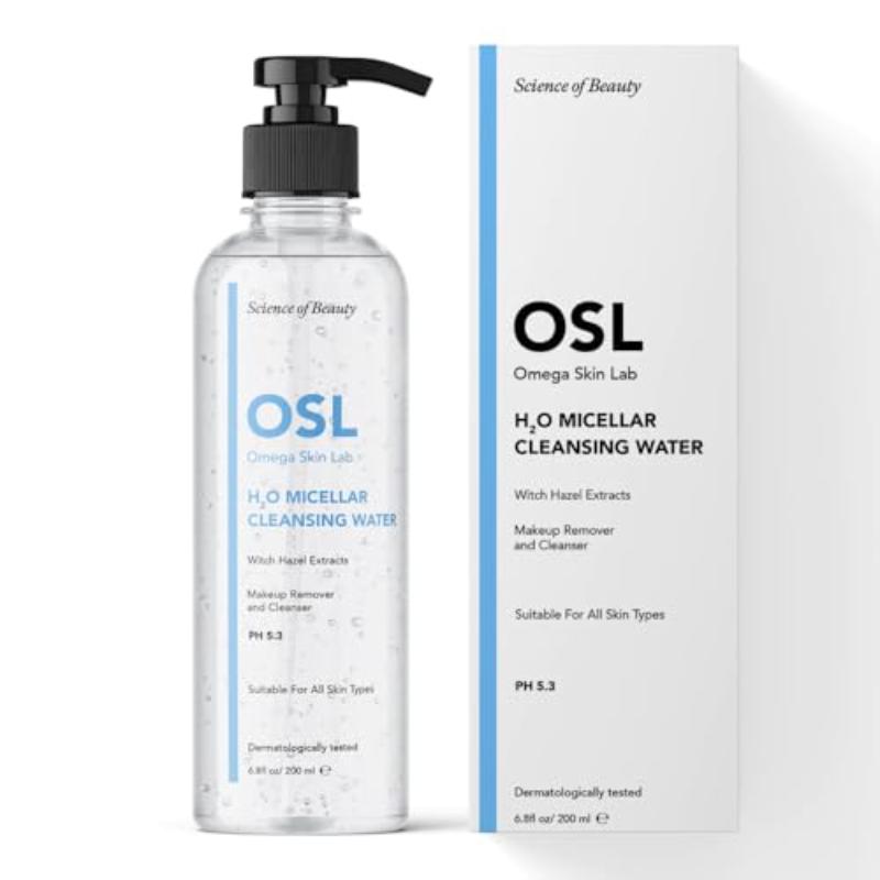 OSL H2O Мицеллярная очищающая вода 200 мл, ежедневное очищающее средство для лица с экстрактом гамамелиса, нежная и эффективная мицеллярная вода для снятия макияжа с лица
OSL H2O Мицеллярная очищающая вода 200 мл, ежедневное очищающее средство для лица с экстрактом гамамелиса, нежная и эффективная мицеллярная вода для снятия макияжа с лица