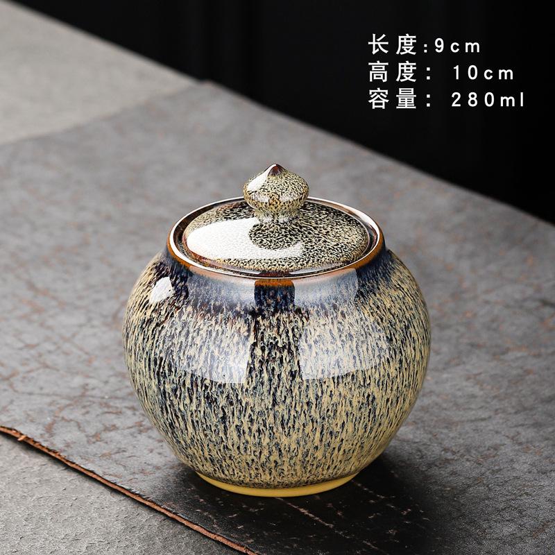 Бытовая керамическая емкость для хранения, небольшая переносная емкость для чая Тегуаньинь Пуэр, герметичная емкость для хранения влагостойкая кухонная утварь