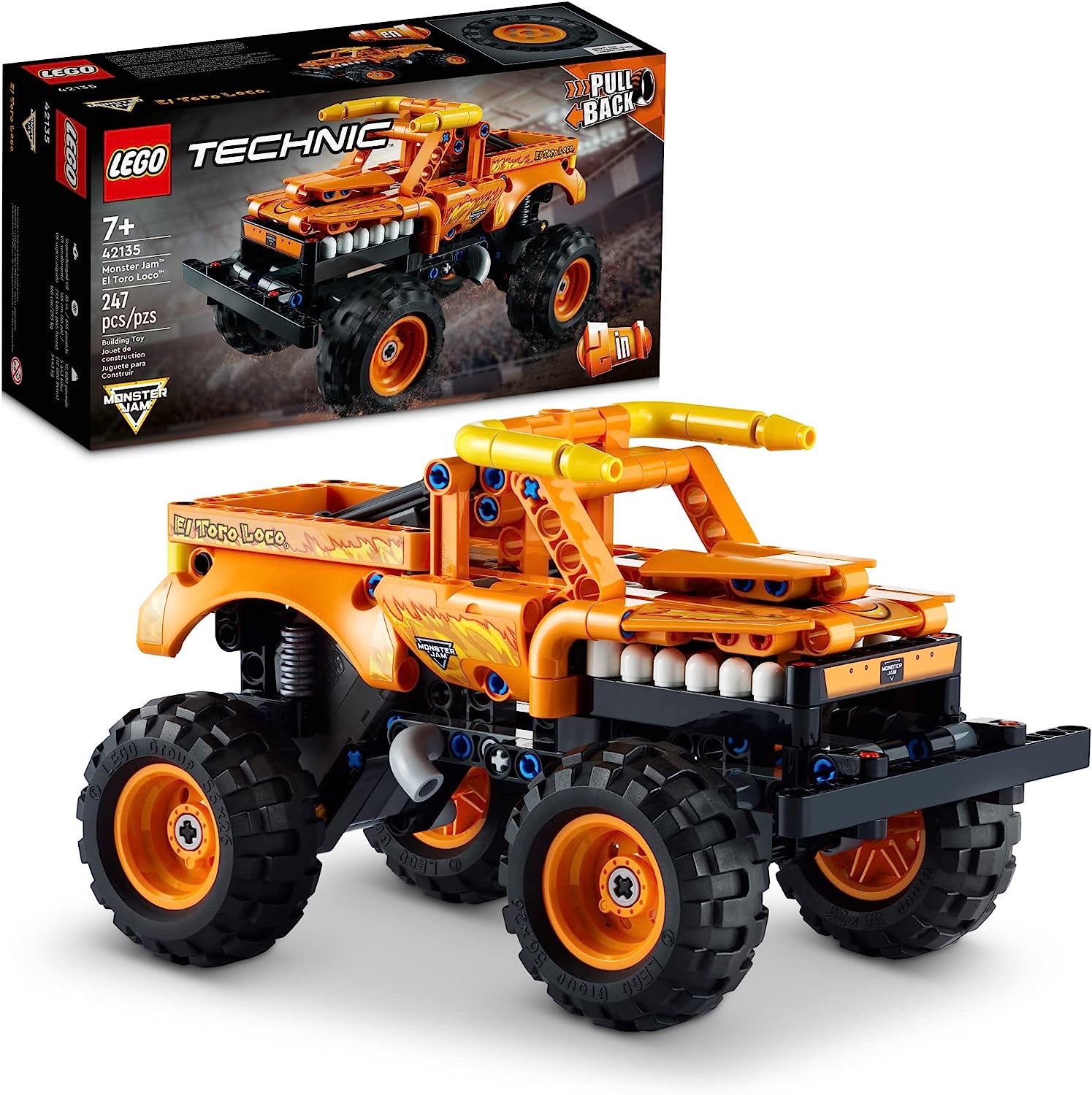 LEGO Technic Monster Jam El Toro Loco 42135 2 в 1 Игрушечный автомобиль-внедорожник, конструктор для детей, мальчиков и девочек от 7 лет
LEGO Technic Monster Jam El Toro Loco 42135 2 в 1 Игрушечный автомобиль-внедорожник, конструктор для детей, мальчиков и девочек от 7 лет