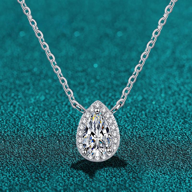 Moissanite Diamond Pendant Necklace For Woman 925 Sterling Sliver Drop Pear Shape Necklaces For Women Bridal Fine Jewelry
Moissanite Diamond Pendant Necklace For Woman 925 Sterling Sliver Drop Pear Shape Necklaces For Women Bridal Fine Jewelry