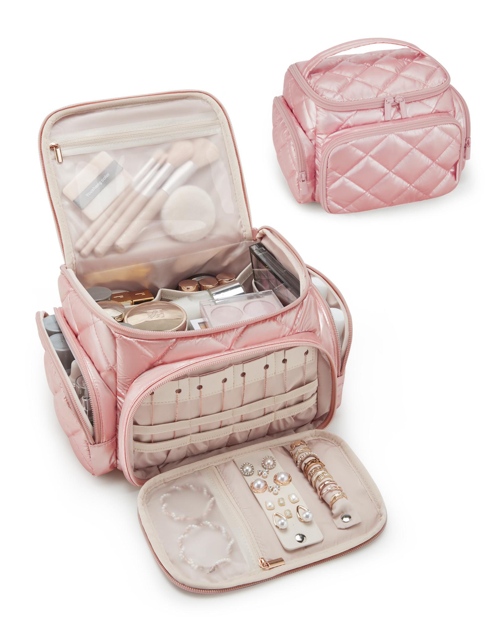 BAGSMART Cosmetic Bag for Women Makeup Large Capacity Storage Bag Lightweight Wide-open Make Up Organizer Bag Travel Essentials L30W18H21CM рожевий
BAGSMART Cosmetic Bag for Women Makeup Large Capacity Storage Bag Lightweight Wide-open Make Up Organizer Bag Travel Essentials L30W18H21CM рожевий